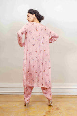 Designer Pink colour Co-ord with Jacket sasyafashion