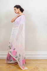 Designer White Saree sasyafashion