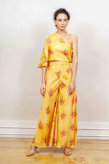 Designer Yellow colour co-ord sasyafashion