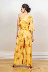 Designer Yellow colour co-ord sasyafashion