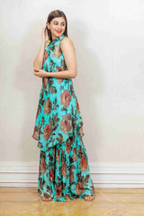 Designer Blue colour Co-ord sasyafashion