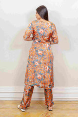 Designer Orange colour Co-ord sasyafashion