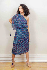 Designer Navy blue colour Dress sasyafashion