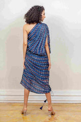 Designer Navy blue colour Dress sasyafashion
