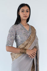 Lampi Sari in Grey Colour sasyafashion