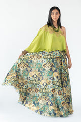 Off Shoulder in Light Green Colour sasyafashion