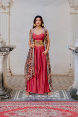 Pant cape in Rust colour sasyafashion