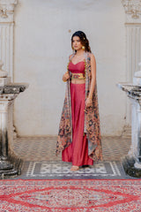 Pant cape in Rust colour sasyafashion