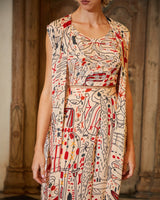 Designer sky beige multi colour sasyafashion