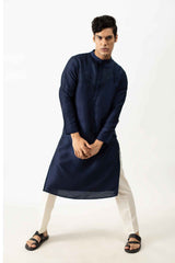 Midnight Blue Embellished Kurta Set sasyafashion