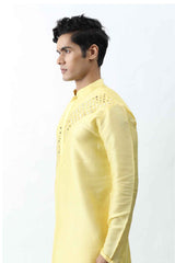 Yellow Mirror Kurta Set. sasyafashion