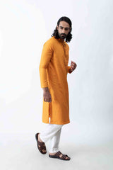 Tangerine Knots Kurta Set. sasyafashion