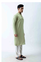 Pastel Green Motif Kurta Set. sasyafashion