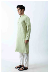 Pastel Green Motif Kurta Set. sasyafashion