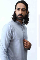 Light Blue-Grey Cord Kurta Set. sasyafashion
