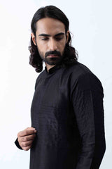 Black Pintuck Kurta Set. sasyafashion