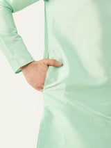 Refreshing Turquoise Blue Elegant Nehru Jacket Set