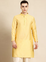 Yellow Muslin Cotton Kurta Set