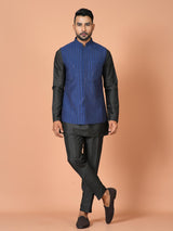 Kurta Jacket Set in Multicolor