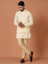 Kurta Jacket Set in Beige Colour