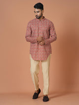 Short Kurta With Pant in Multicolor