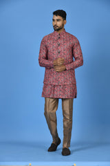 Kurta Jacket Set in Multicolour
