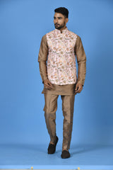 Kurta Jacket Set in Multicolour