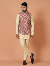 Kurta Jacket Set in Multicolour