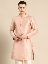 Pastel Pink Muslin Cotton Kurta Set