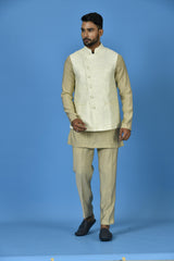 Designer Kurta Jacket Set In Multicolor