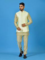 Designer Kurta Jacket Set In Multicolour