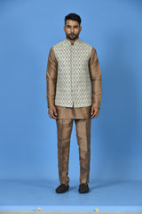 Kurta Jacket Set in Multicolour