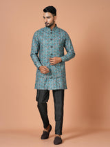 Kurta Jacket Set in Multicolour