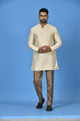 Short Kurta With Pant in Cream Colour