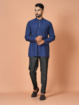 Short Kurta With Pant in Blue Colour