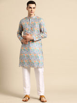 Charcoal Grey Silk Elegant Kurta Set