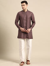 Royal Maroon Cotton Kurta Set