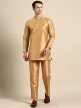 Charming Beige Cotton Kurta Set