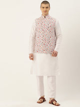 Traditional Weave Multicolour Kurta Set