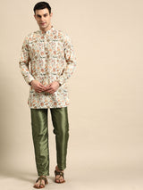 Graceful Cream Cotton-Blend Kurta Set