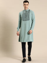 Green Viscose Rayon Kurta Set