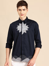 Sapphire Silk Shirt
