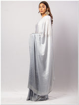 Grey Santoon Saree with Blouse Piece.