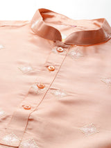 Pastel Pink Muslin Cotton Kurta Set
