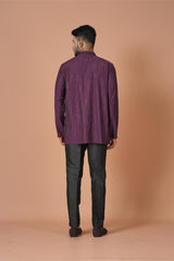 Short Kurta With Pant in Purple Colour