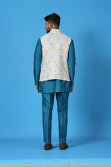 Kurta Jacket Set in Multicolour
