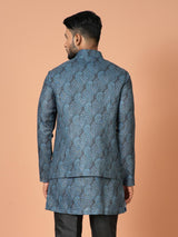 Kurta Jacket Set in Multicolour