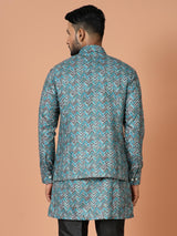 Kurta Jacket Set in Multicolour