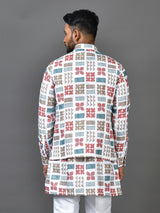 Designer  Kurta Jacket Set In Multicolour