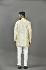 Short Kurta With Pant in Beige Colour